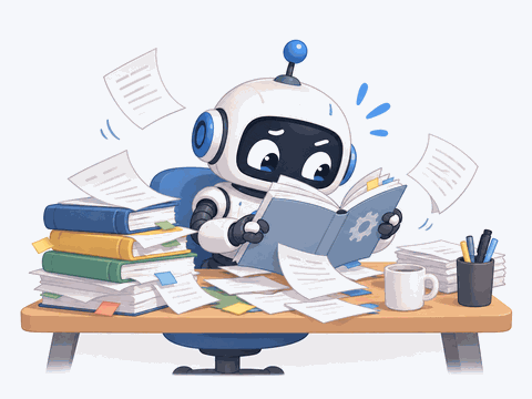 Animated AI loading robot